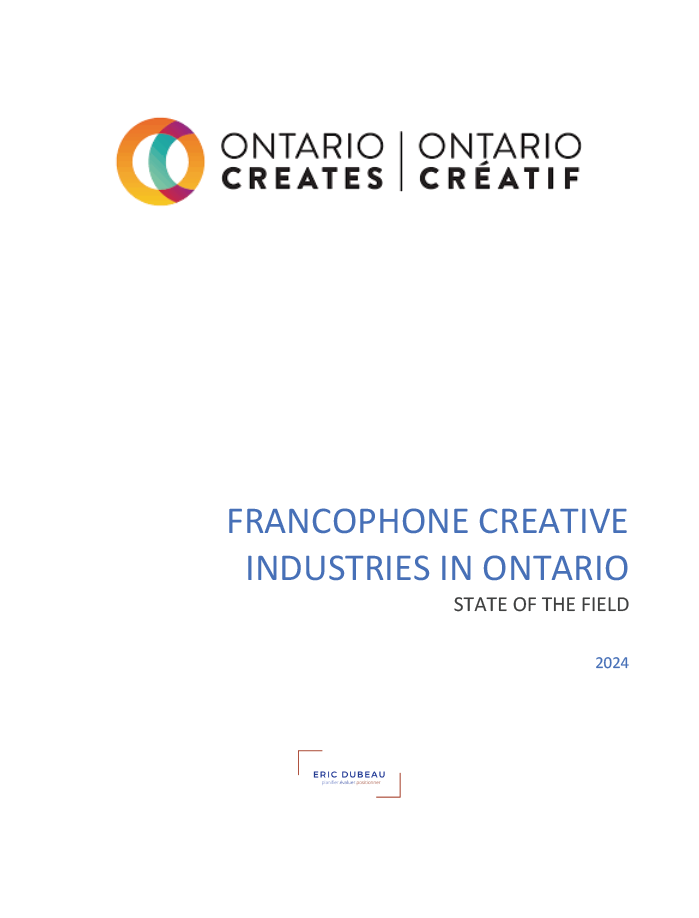 Francophone Creative Industries in Ontario