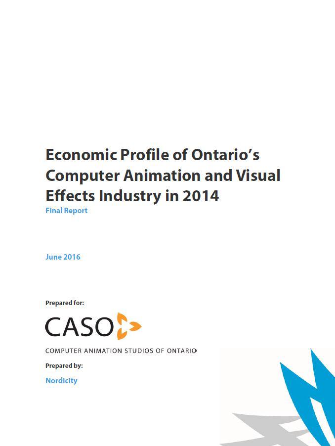 Economic Profile of Ontario's Computer Animation and Visual Effects Industry in 2014