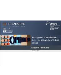 Sondage sur la satisfaction de la clientèle de la SODIMO (2017)