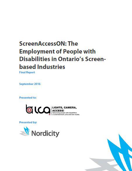 #ScreenAccessON: The Employment of People with Disabilities in Ontario's Screen-based Industries