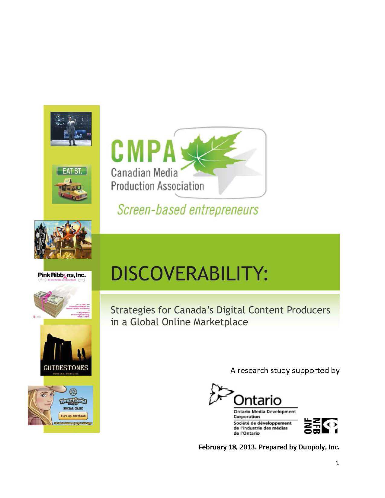 Discoverability: Strategies for Canada’s Digital Content Producers in a Global Online Marketplace