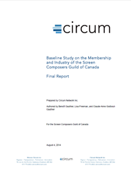 Baseline Study on the Membership and Industry of the Screen Composers Guild of Canada