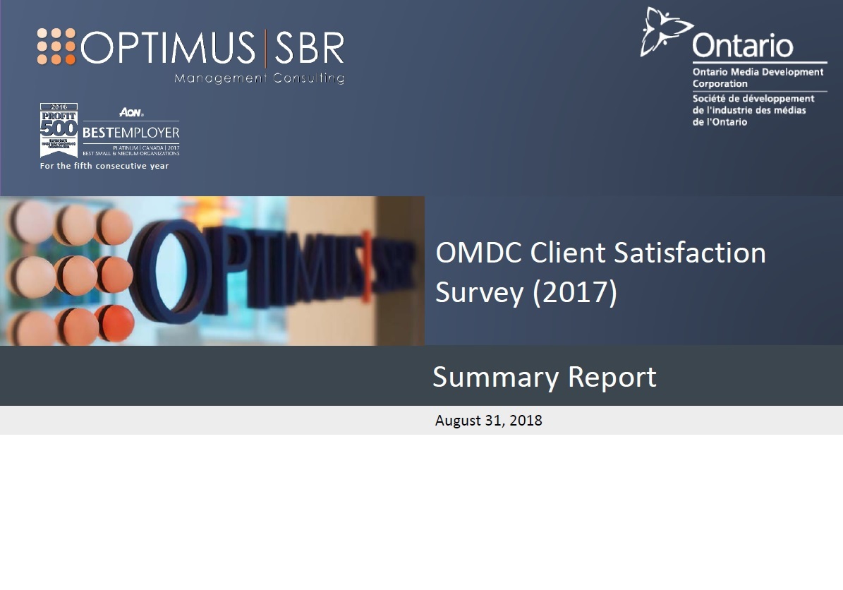 Ontario Creates Client Satisfaction Survey
