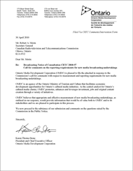 Submission in Response to Broadcasting Notice of Public Hearing CRTC 2009-411