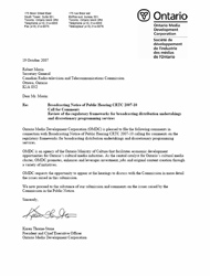 Soumission de la SODIMO en réponse à l’Avis public de radiodiffusion CRTC 2007-10