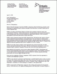 Présentation de la SODIMO au ministère du Patrimoine canadien à propos du projet de remaniement du Programme d'aide aux publications et du Fonds du Canada pour les magazines