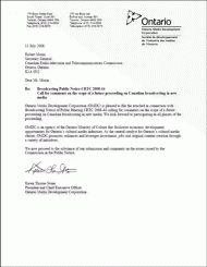 Submission in response to Broadcasting Notice of Public Hearing CRTC 2008-44