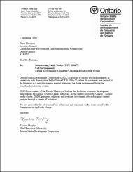 Soumission de la SODIMO en réponse à l’Avis public de radiodiffusion CRTC 2006-72