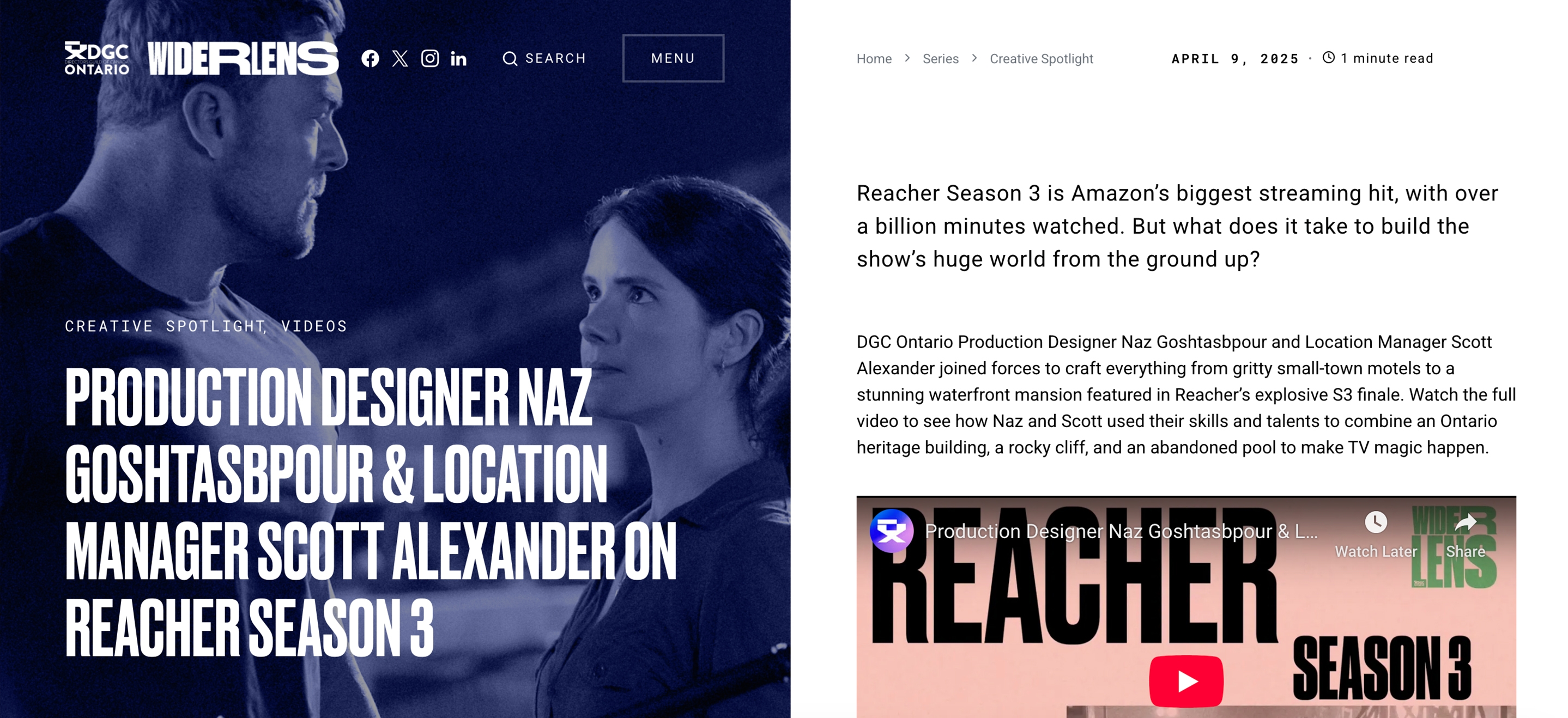 Production Designer & Location Manager on Reacher Season 3 thumbnail